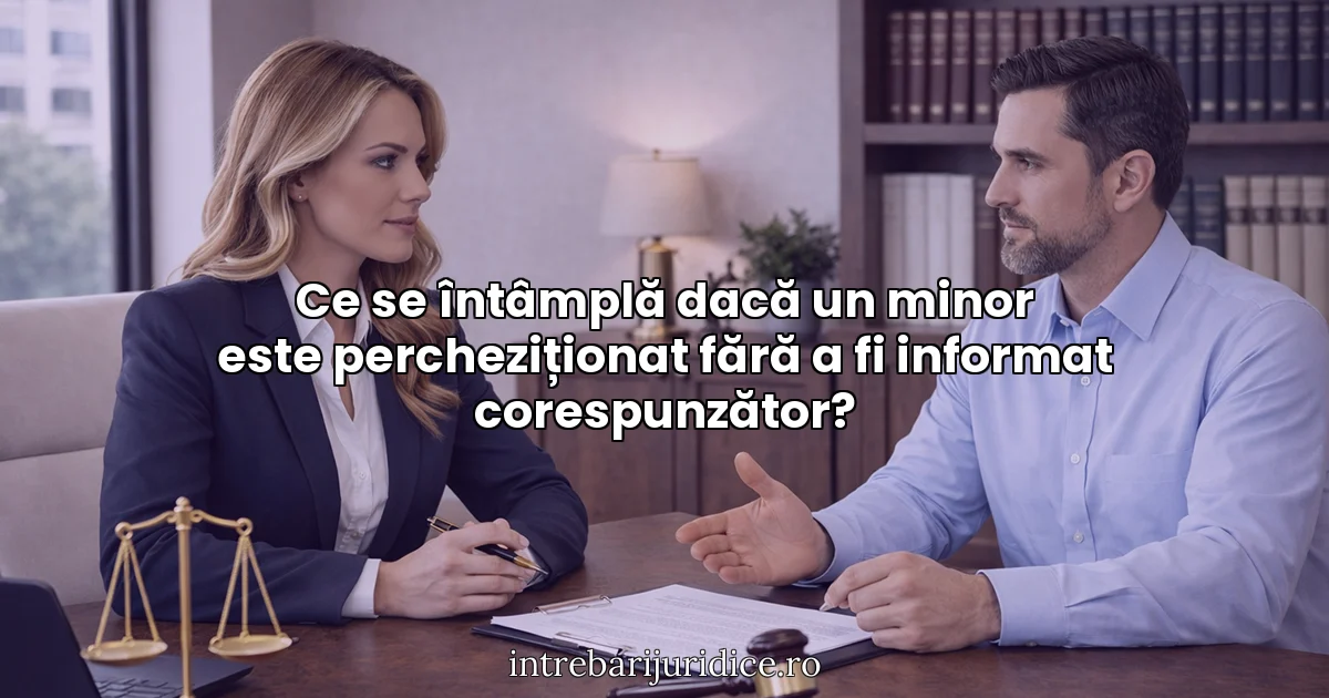Ce se întâmplă dacă un minor este percheziționat fără a fi informat corespunzător?