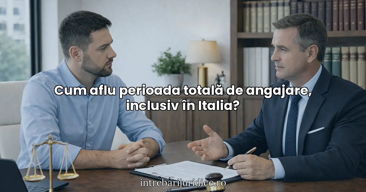 Cum aflu perioada totală de angajare, inclusiv în Italia?