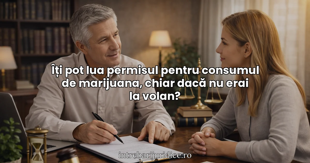 Îți pot lua permisul pentru consumul de marijuana, chiar dacă nu erai la volan?