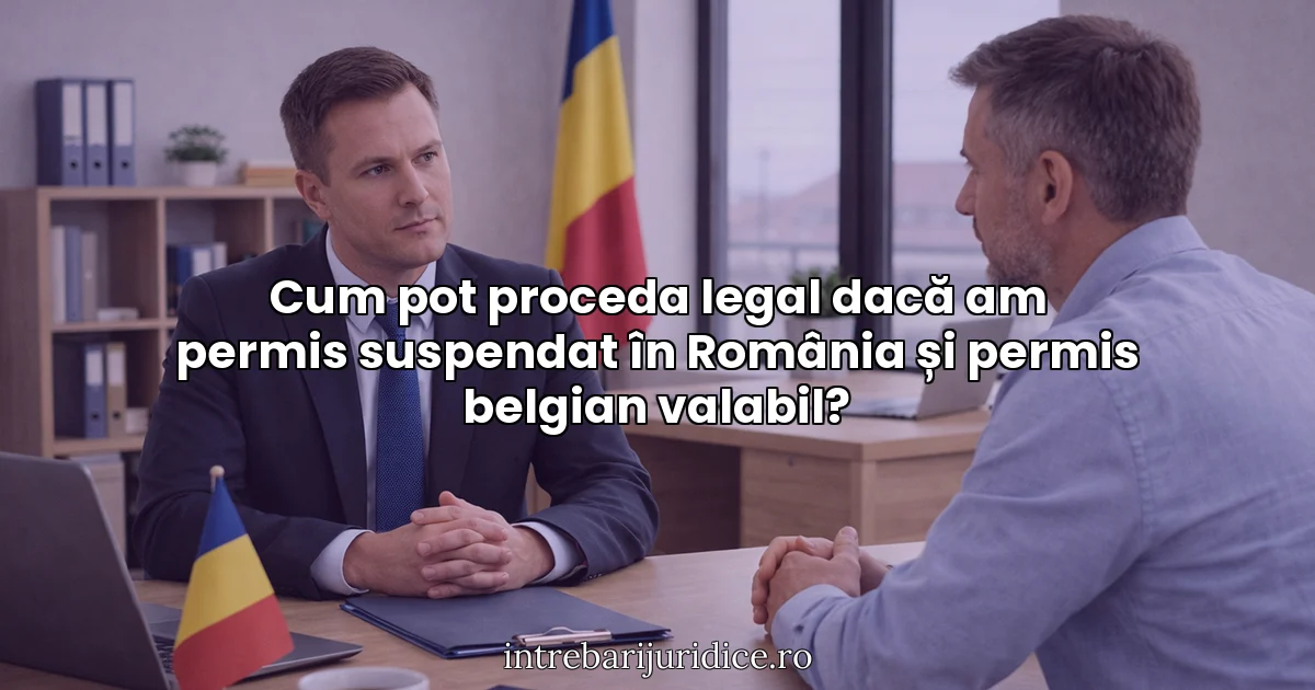 Cum pot proceda legal dacă am permis suspendat în România și permis belgian valabil?