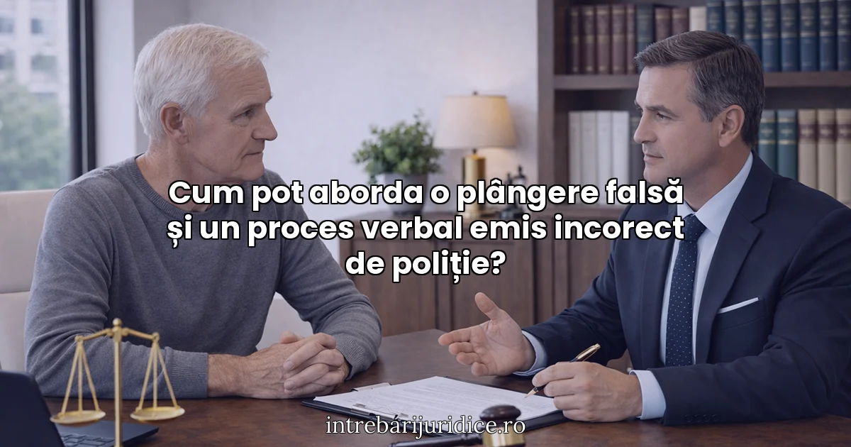 Cum pot aborda o plângere falsă și un proces verbal emis incorect de poliție?