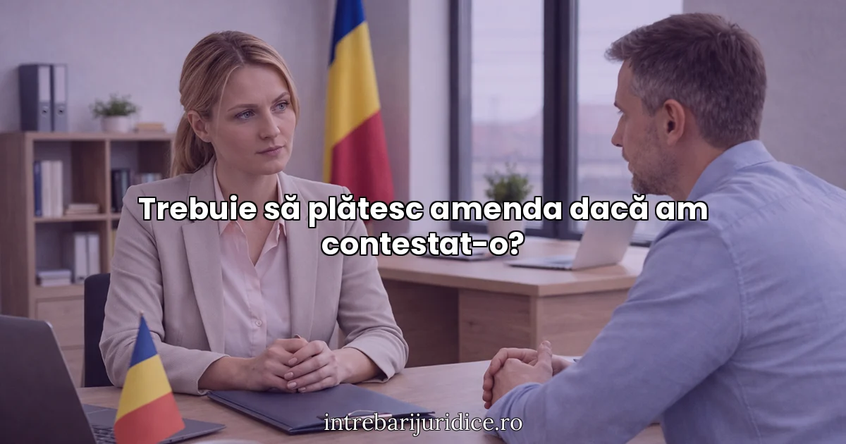 Trebuie să plătesc amenda dacă am contestat-o?
