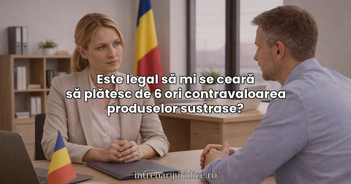 Este legal să mi se ceară să plătesc de 6 ori contravaloarea produselor sustrase?