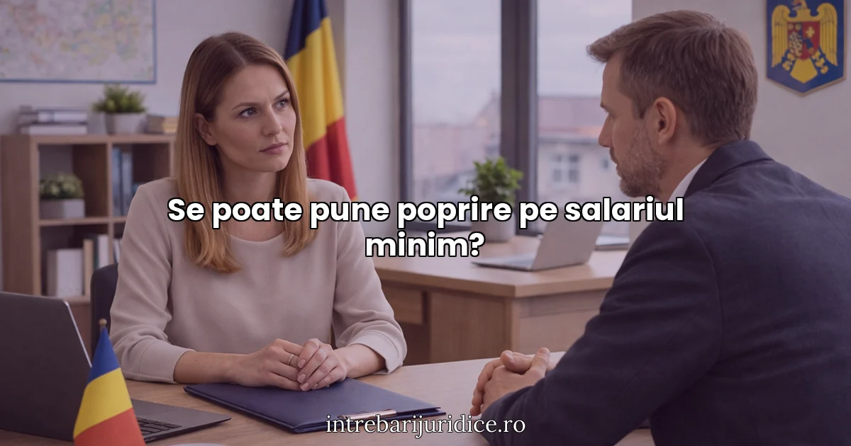 Se poate pune poprire pe salariul minim?