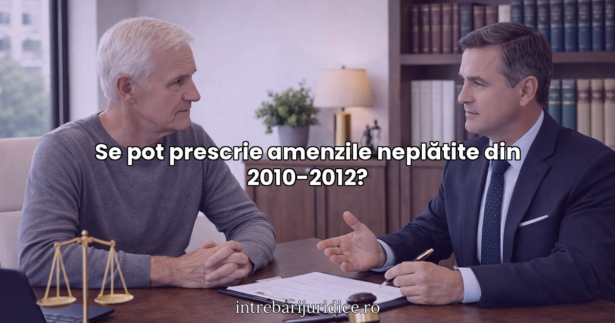 Se pot prescrie amenzile neplătite din 2010-2012?