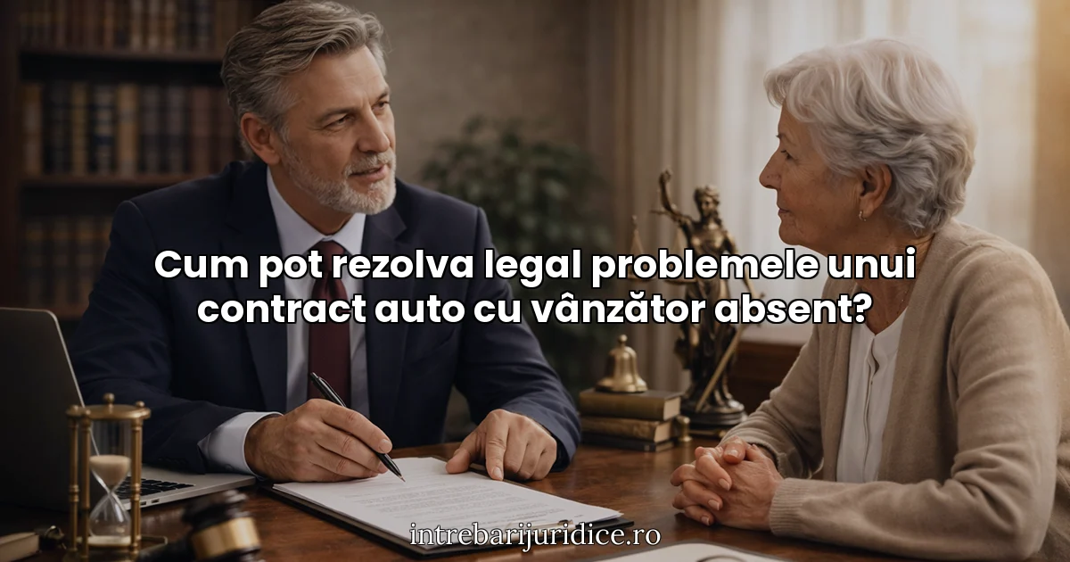 Cum pot rezolva legal problemele unui contract auto cu vânzător absent?