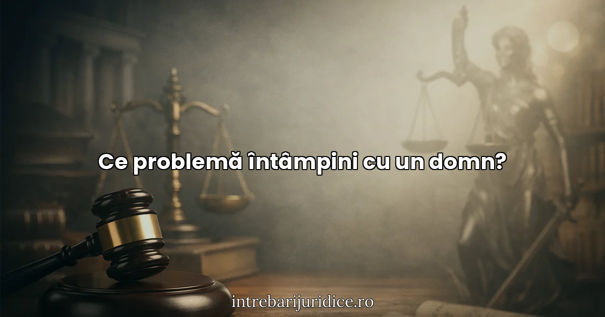 Ce problemă întâmpini cu un domn?