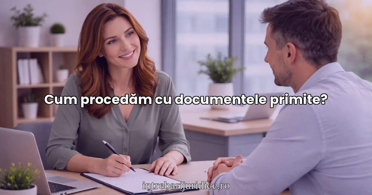 Cum procedăm cu documentele primite?