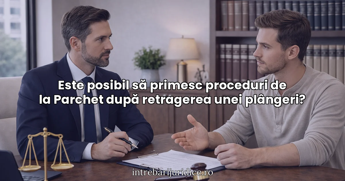 Este posibil să primesc proceduri de la Parchet după retragerea unei plângeri?