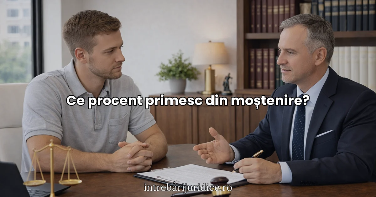 Ce procent primesc din moștenire?