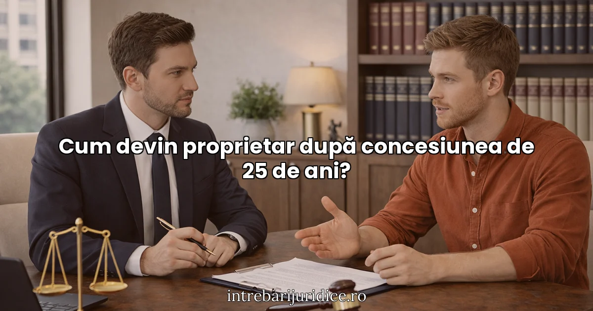Cum devin proprietar după concesiunea de 25 de ani?