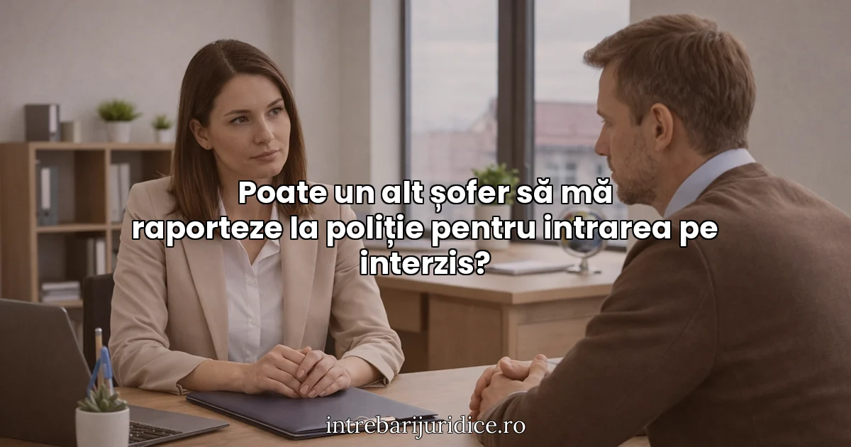 Poate un alt șofer să mă raporteze la poliție pentru intrarea pe interzis?