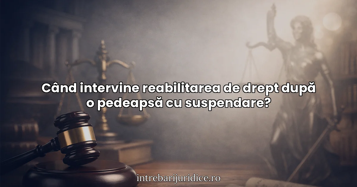 Când intervine reabilitarea de drept după o pedeapsă cu suspendare?