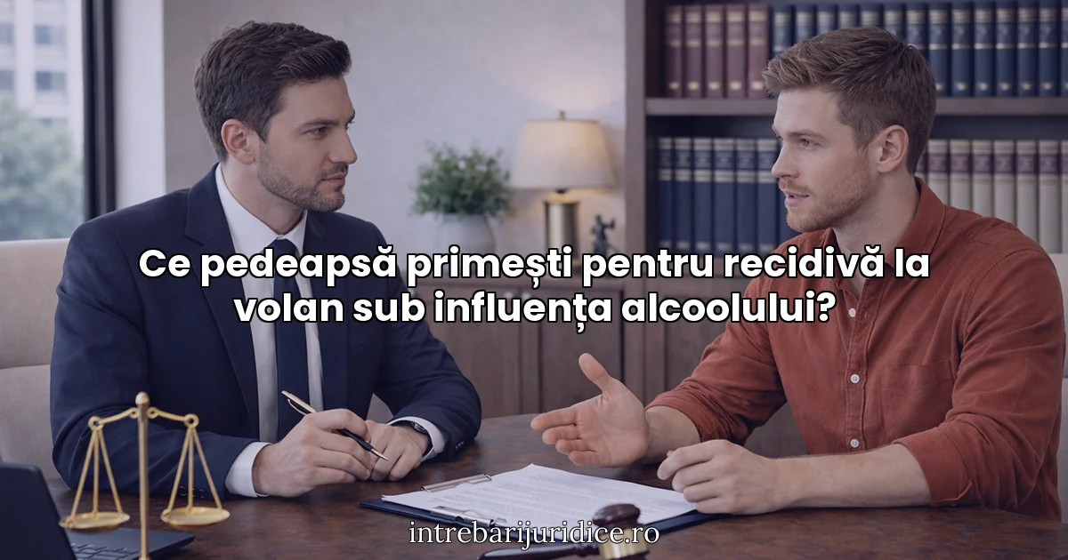 Ce pedeapsă primești pentru recidivă la volan sub influența alcoolului?