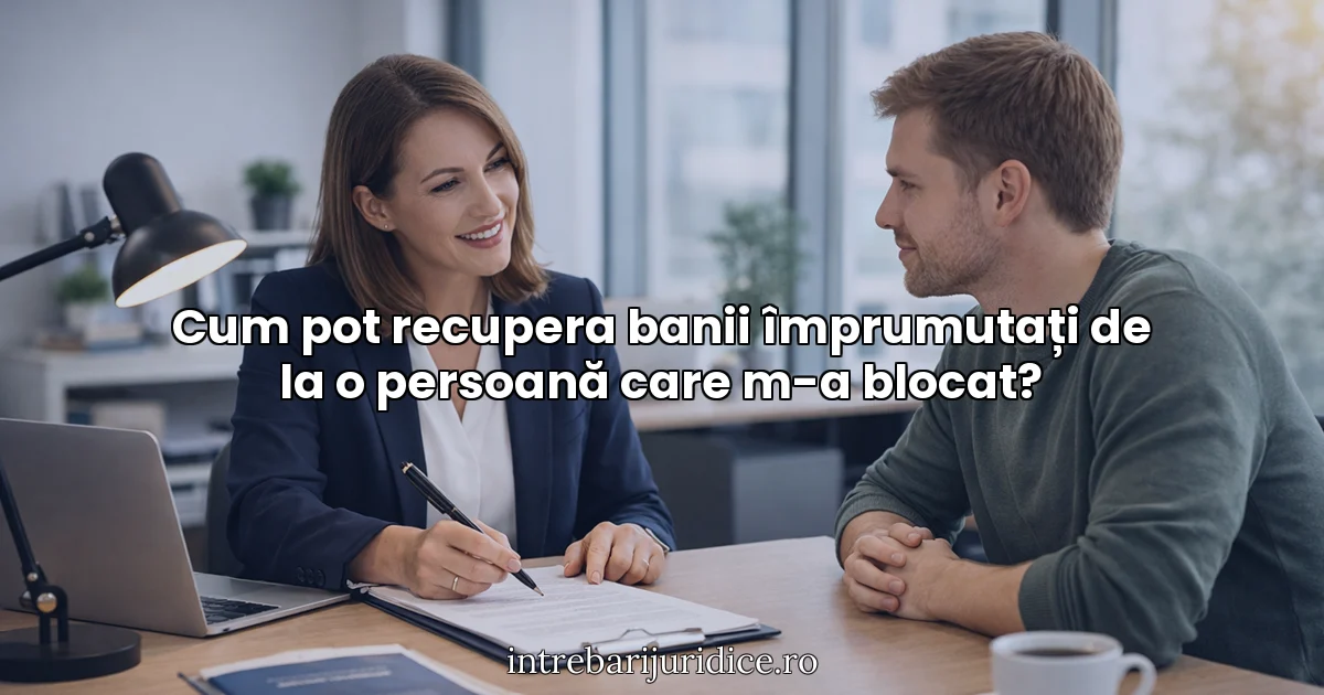 Cum pot recupera banii împrumutați de la o persoană care m-a blocat?