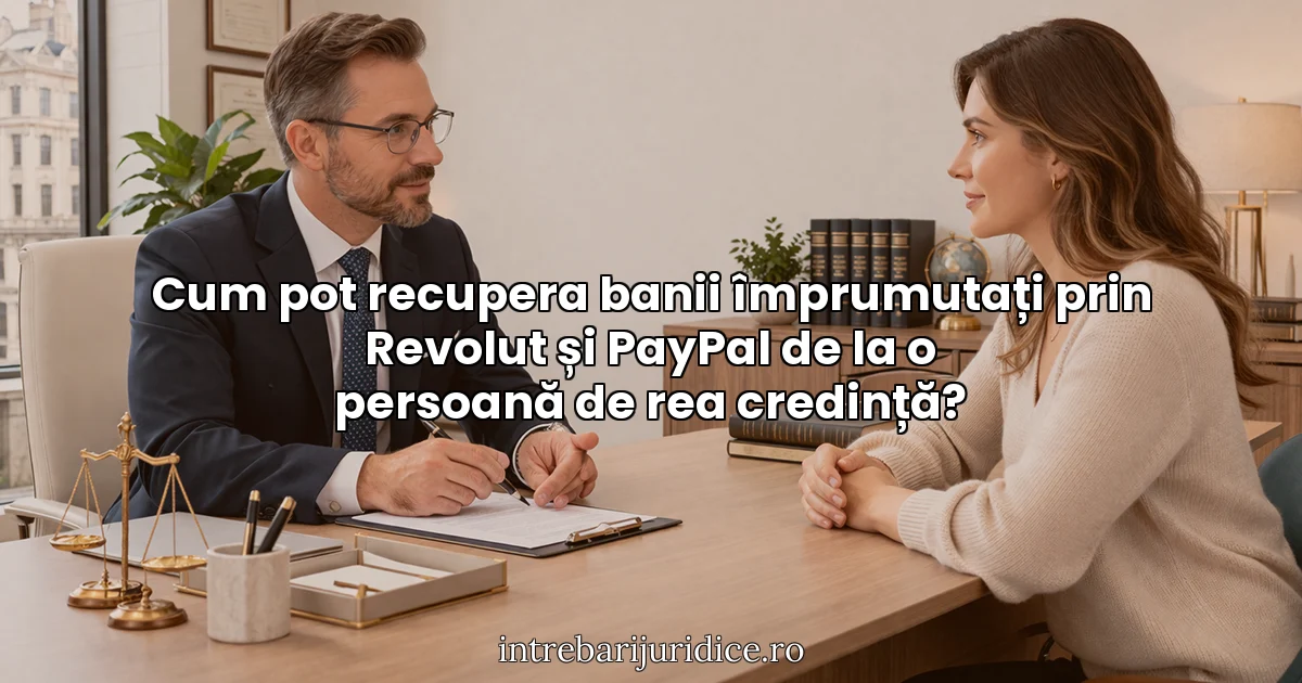 Cum pot recupera banii împrumutați prin Revolut și PayPal de la o persoană de rea credință?