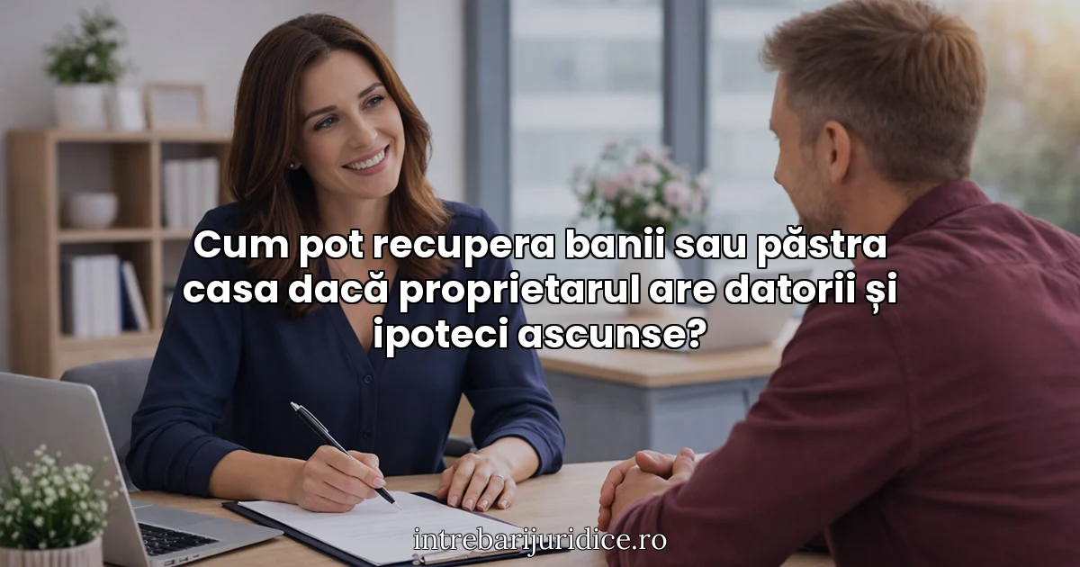 Cum pot recupera banii sau păstra casa dacă proprietarul are datorii și ipoteci ascunse?