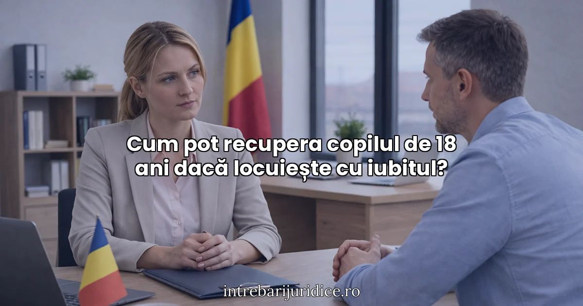 Cum pot recupera copilul de 18 ani dacă locuiește cu iubitul?