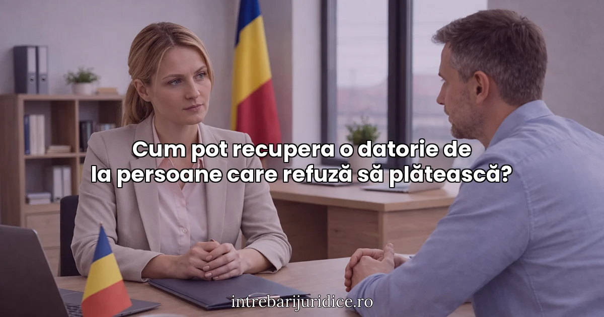 Cum pot recupera o datorie de la persoane care refuză să plătească?