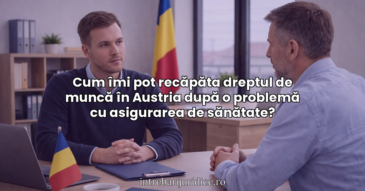 Cum îmi pot recăpăta dreptul de muncă în Austria după o problemă cu asigurarea de sănătate?