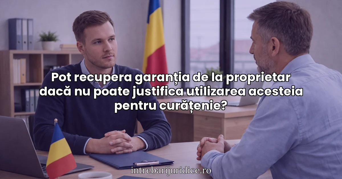 Pot recupera garanția de la proprietar dacă nu poate justifica utilizarea acesteia pentru curățenie?