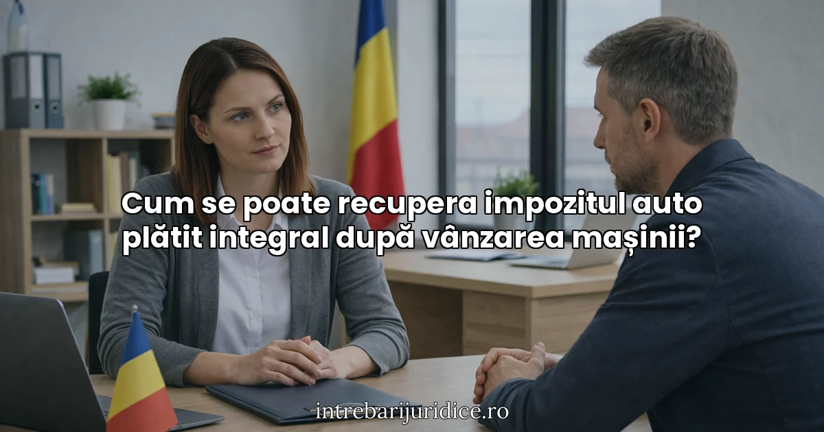 Cum se poate recupera impozitul auto plătit integral după vânzarea mașinii?