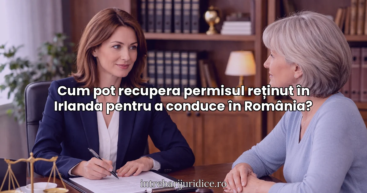 Cum pot recupera permisul reținut în Irlanda pentru a conduce în România?