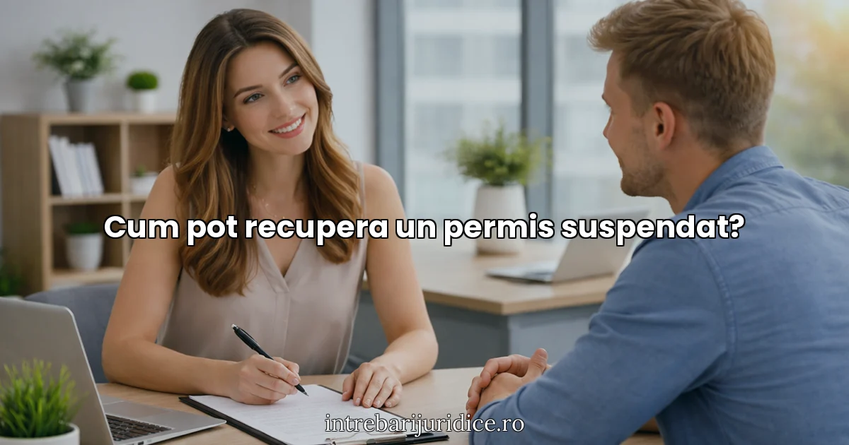 Cum pot recupera un permis suspendat?