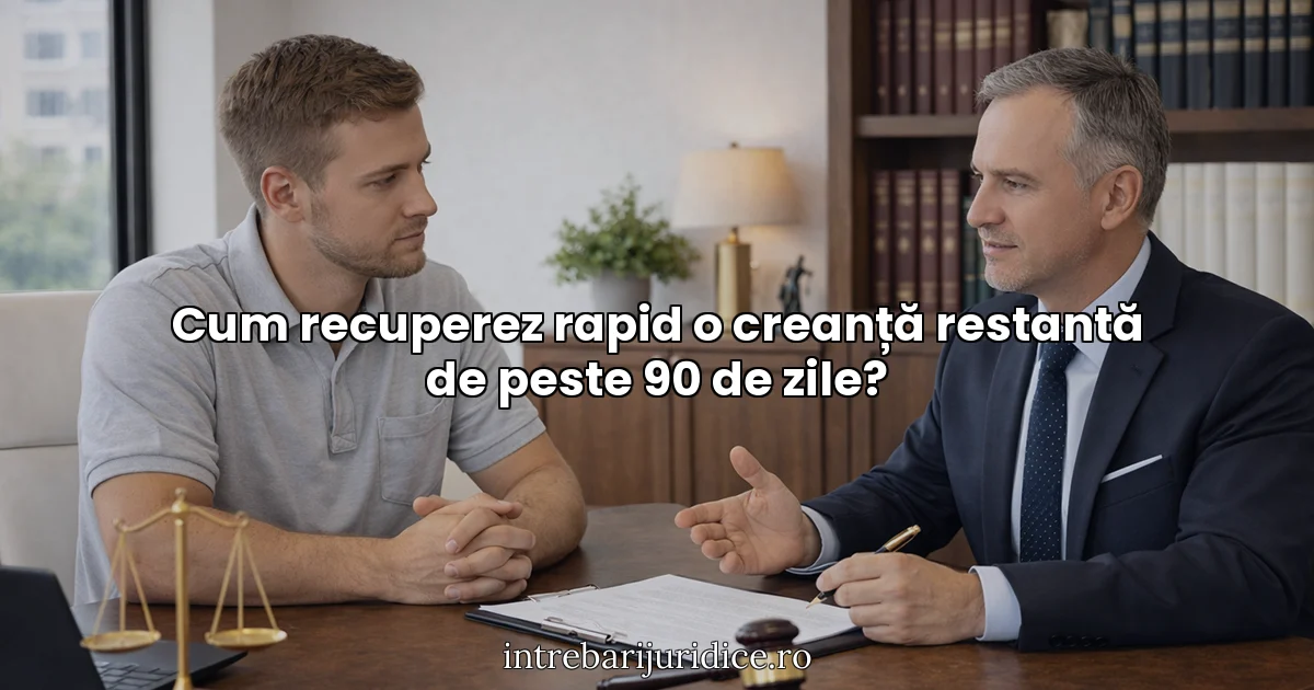 Cum recuperez rapid o creanță restantă de peste 90 de zile?