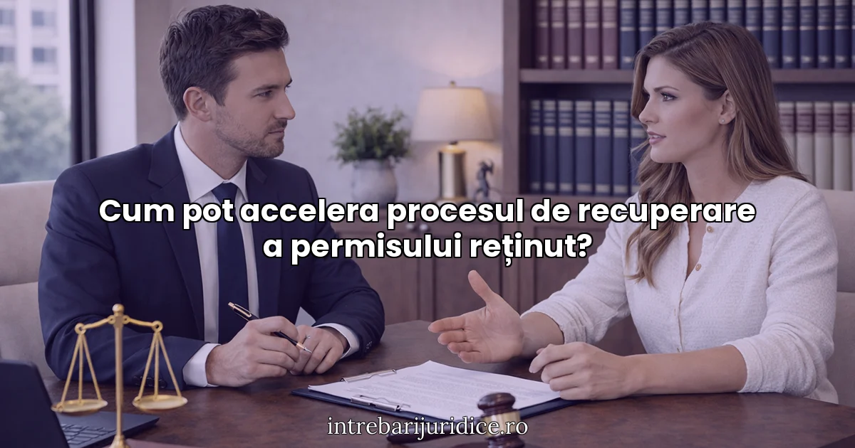 Cum pot accelera procesul de recuperare a permisului reținut?