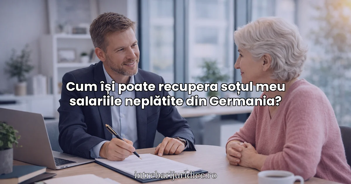Cum își poate recupera soțul meu salariile neplătite din Germania?