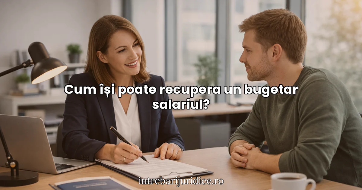 Cum își poate recupera un bugetar salariul?