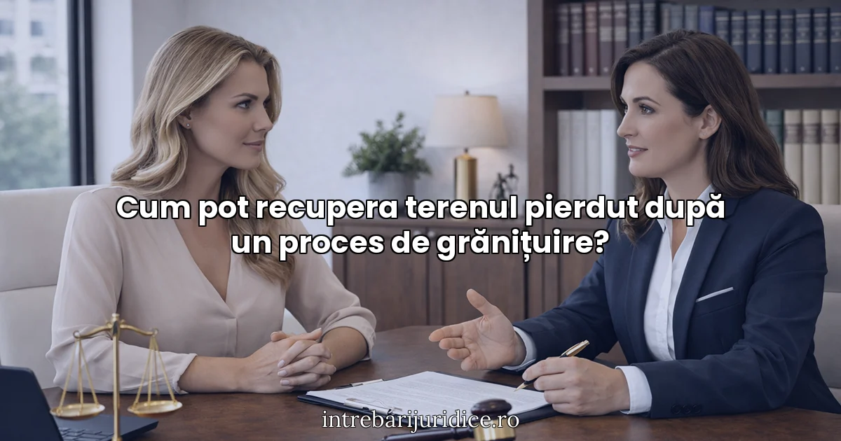 Cum pot recupera terenul pierdut după un proces de grănițuire?