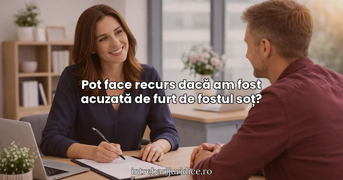 Pot face recurs dacă am fost acuzată de furt de fostul soț?