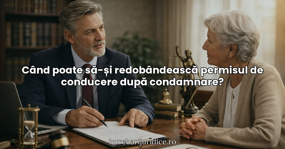 Când poate să-și redobândească permisul de conducere după condamnare?