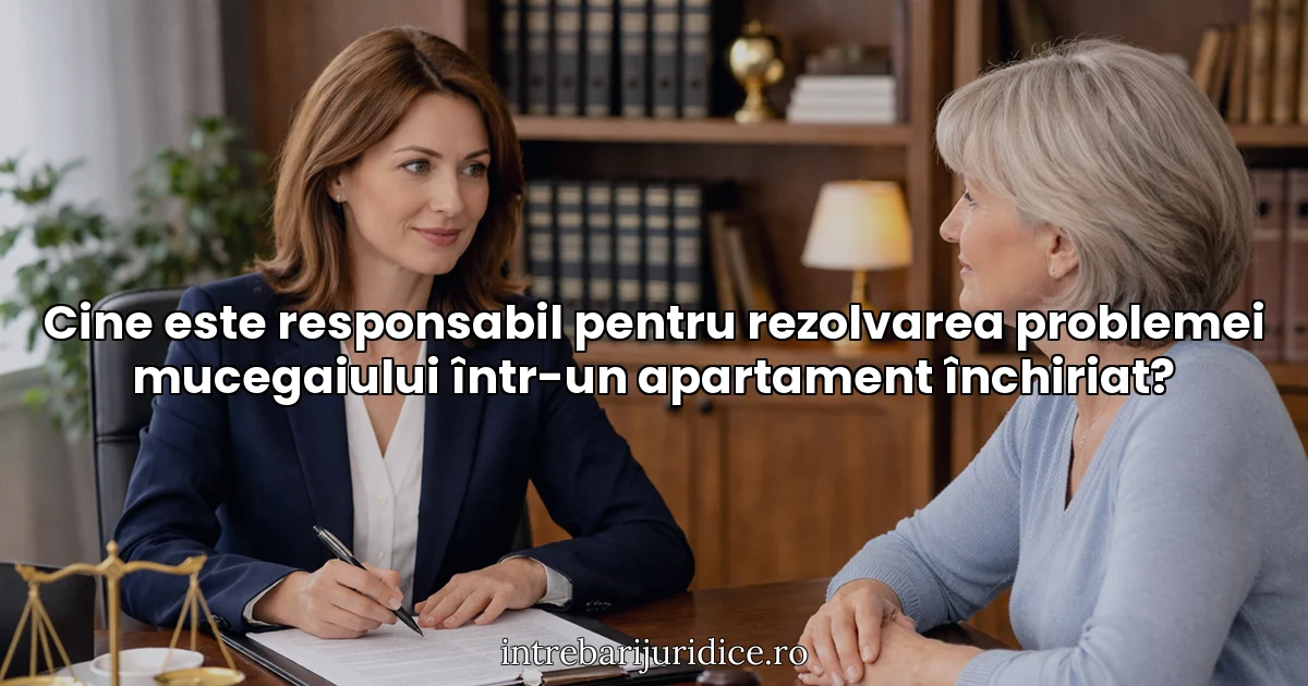 Cine este responsabil pentru rezolvarea problemei mucegaiului într-un apartament închiriat?