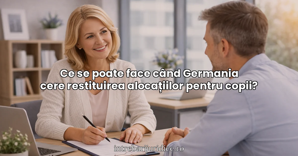 Ce se poate face când Germania cere restituirea alocațiilor pentru copii?