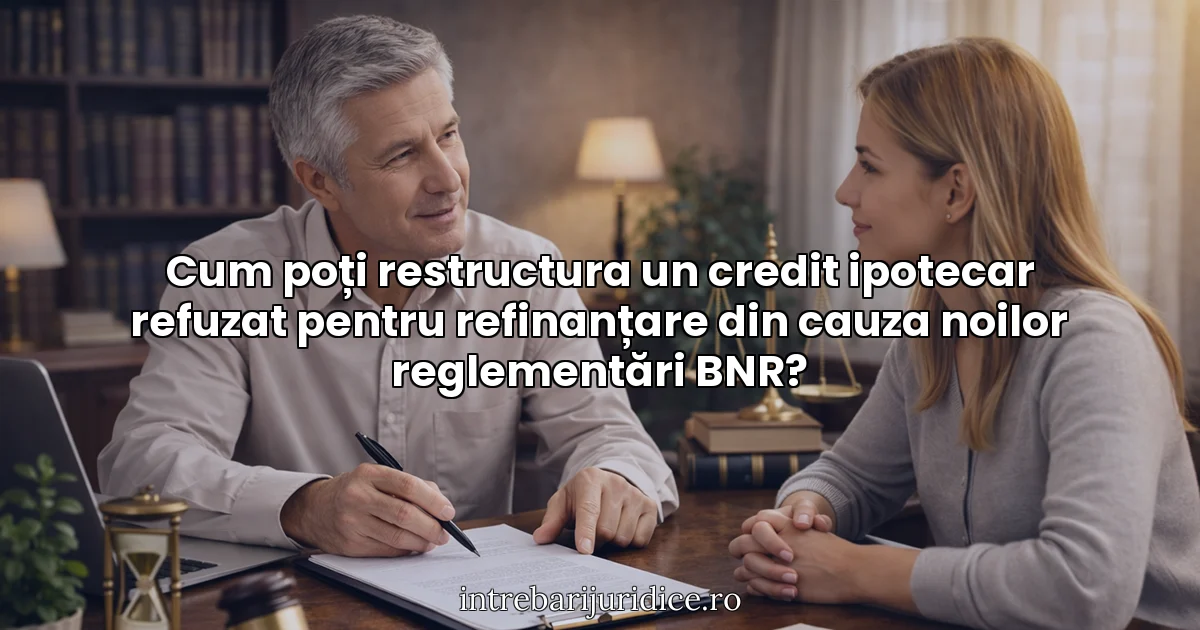 Cum poți restructura un credit ipotecar refuzat pentru refinanțare din cauza noilor reglementări BNR?