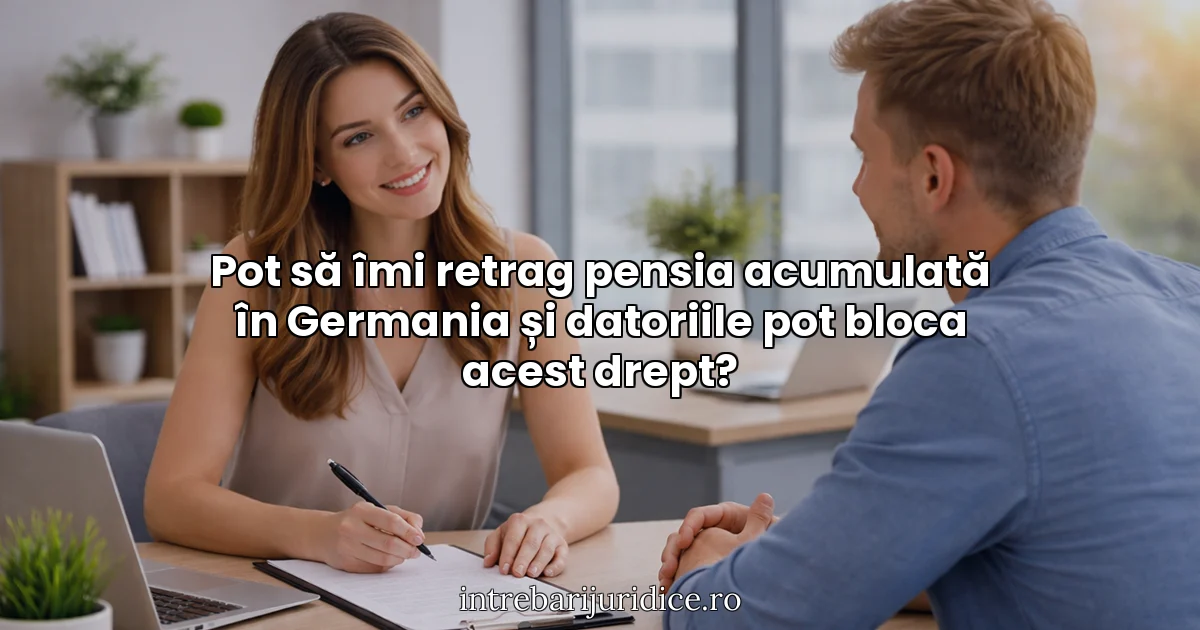 Pot să îmi retrag pensia acumulată în Germania și datoriile pot bloca acest drept?
