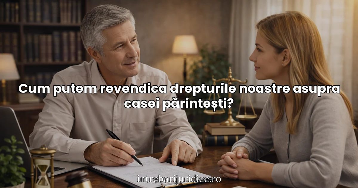 Cum putem revendica drepturile noastre asupra casei părintești?