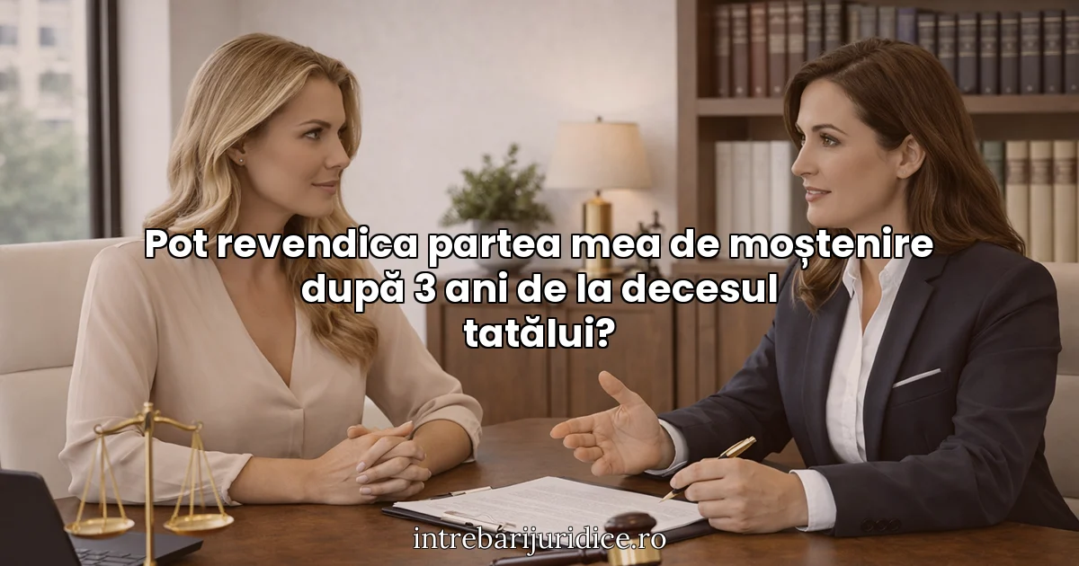 Pot revendica partea mea de moștenire după 3 ani de la decesul tatălui?