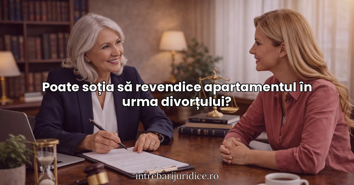 Poate soția să revendice apartamentul în urma divorțului?
