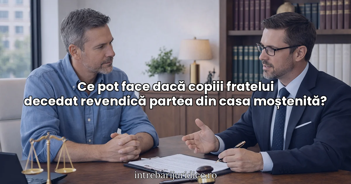 Ce pot face dacă copiii fratelui decedat revendică partea din casa moștenită?