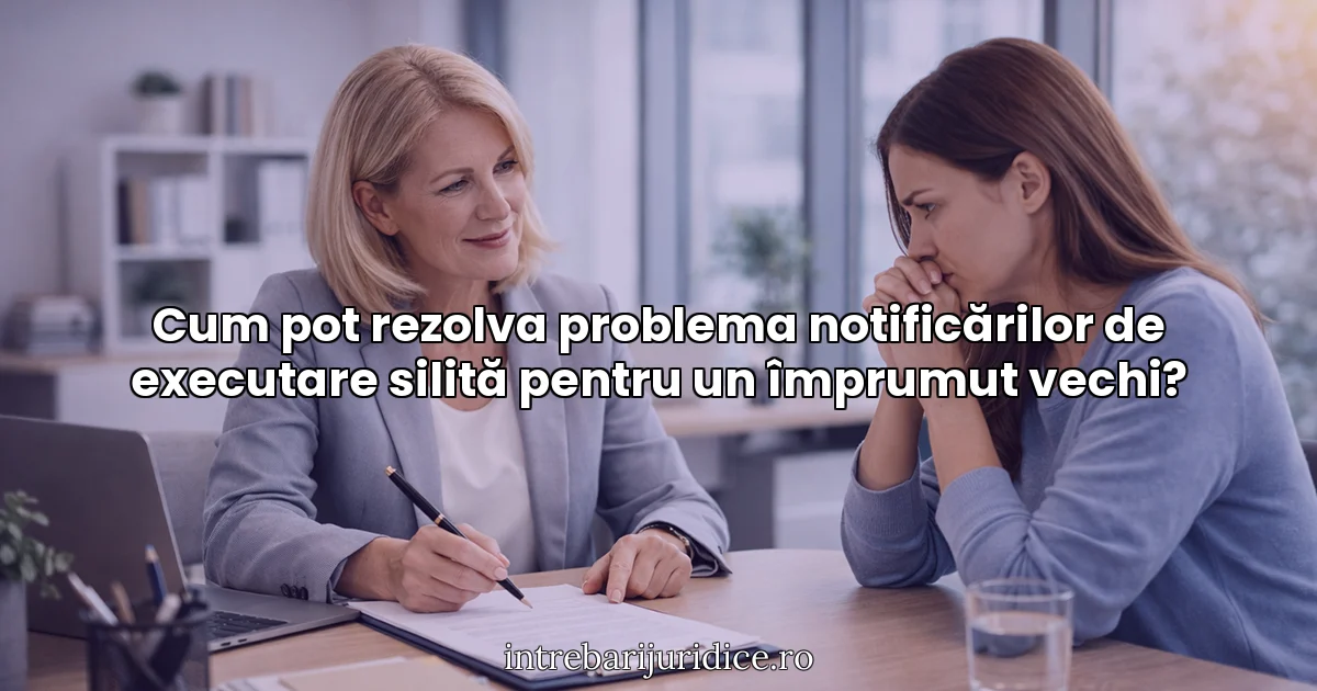 Cum pot rezolva problema notificărilor de executare silită pentru un împrumut vechi?