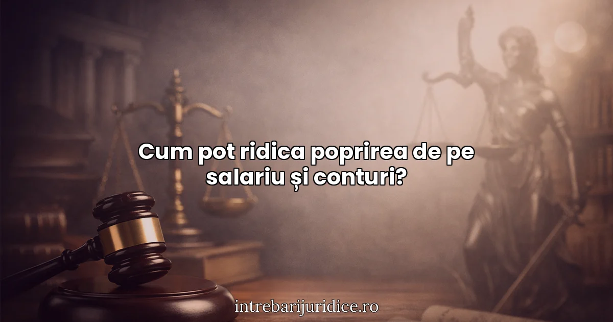 Cum pot ridica poprirea de pe salariu și conturi?