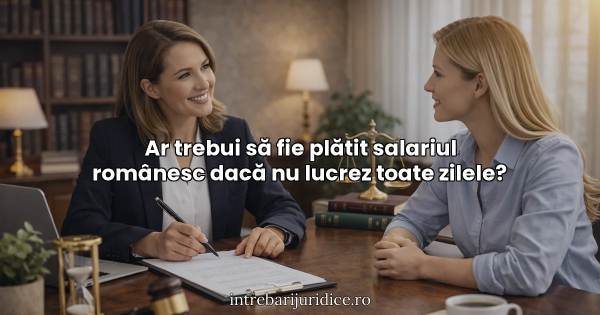 Ar trebui să fie plătit salariul românesc dacă nu lucrez toate zilele?
