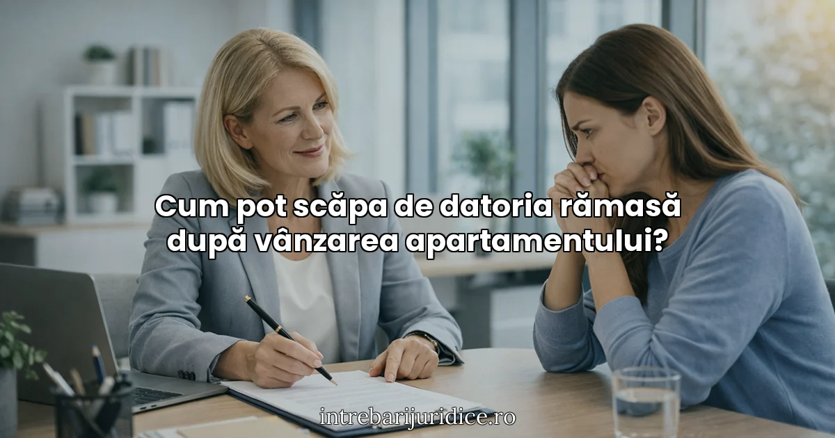 Cum pot scăpa de datoria rămasă după vânzarea apartamentului?