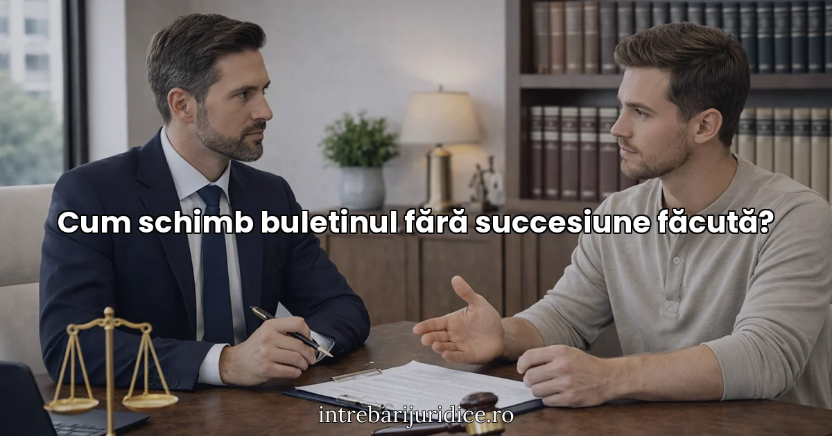 Cum schimb buletinul fără succesiune făcută?