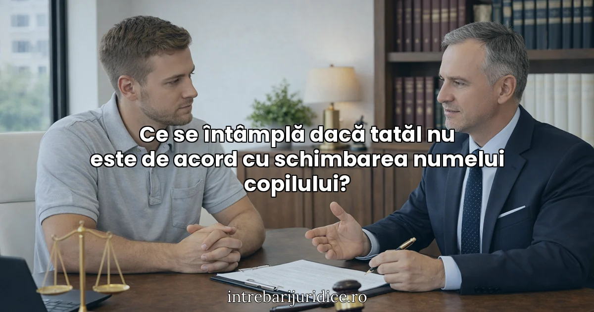 Ce se întâmplă dacă tatăl nu este de acord cu schimbarea numelui copilului?