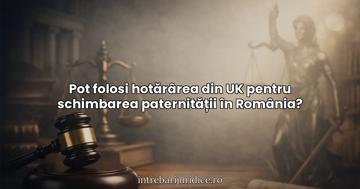 Pot folosi hotărârea din UK pentru schimbarea paternității în România?